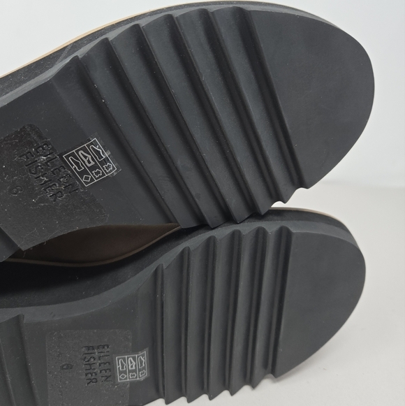 Eileen Fisher Womens Wedge Booties Sz 6M Beige Nubuck Pull On Stretch Ankle - Picture 7 of 10